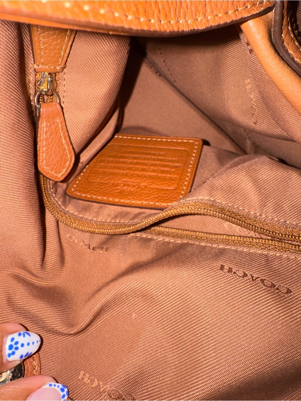 COACH Edie 31 Brown Leather Shoulder Tote - Picture 7 of 7